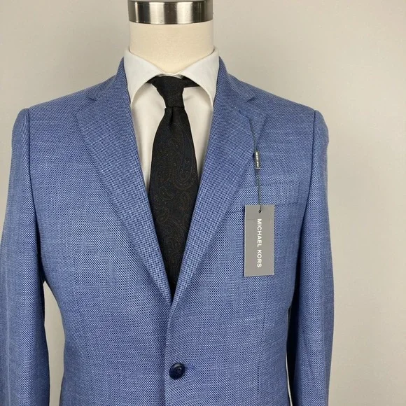 Michael Kors Men's Classic-Fit Light Blue Sport Coat 36R